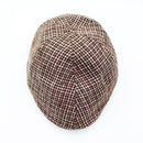 brown woolen tweed newsboy winter hat
